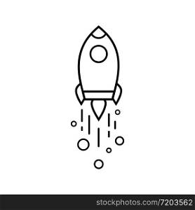Line rocket or spaceship icon vector logo design black symbol isolated on white background. Vector EPS 10. Line rocket or spaceship icon vector logo design black symbol isolated on white background. Vector EPS 10.