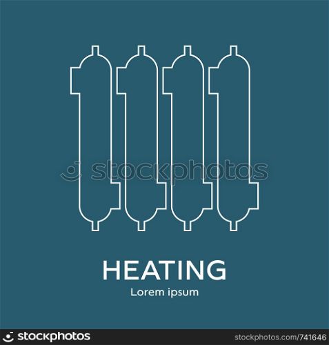 Line style icon of utilities. Symbol of heating. Clean and modern vector illustration for design, web.