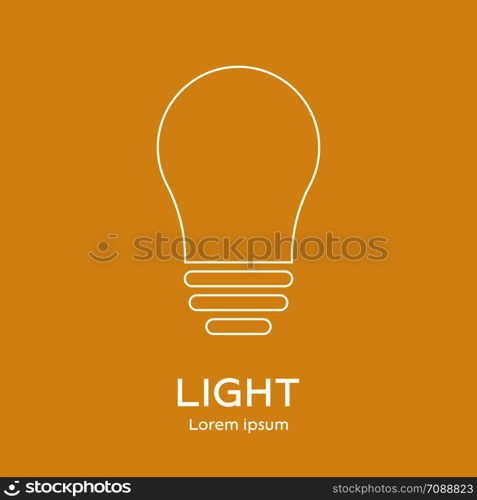 Line style icon of utilities. Symbol of light. Clean and modern vector illustration for design, web.