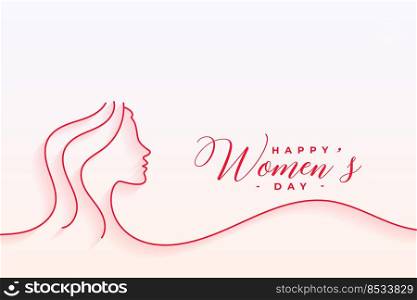 line style womens day card design