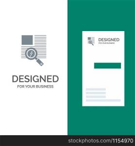 Line, Text, Zoom, Reading Grey Logo Design and Business Card Template