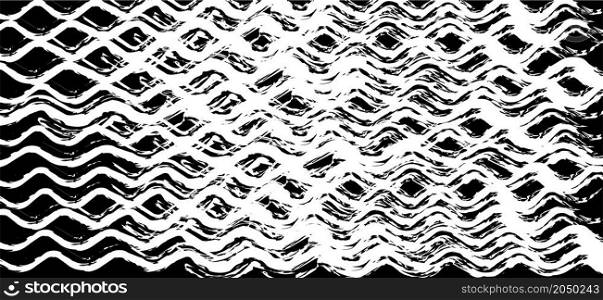 Line wave pattern vector. Abstract template with geometric pattern. Black wavy line seamless pattern. Wavesbanner..