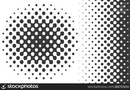 Linear and radial gradient halftones vector image