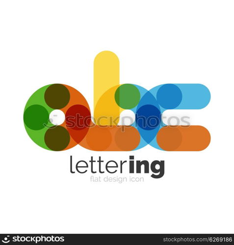 Linear business logo letter. Linear business logo letter. Alphabet initial letters company name concept. Flat thin line segments connected to each other.