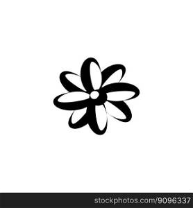 Linear flower in doodle style