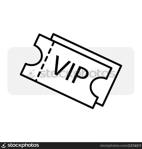 Linear illustration with vip coupon icon. Vector illustration. stock image. EPS 10. . Linear illustration with vip coupon icon. Vector illustration. stock image.