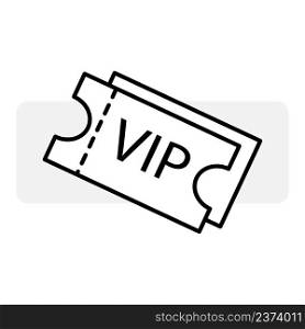 Linear illustration with vip coupon icon. Vector illustration. stock image. EPS 10. . Linear illustration with vip coupon icon. Vector illustration. stock image.