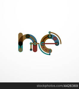 Linear letter concept. Linear letter. Minimalistic logo thin lines