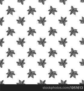 Linear lily flower line seamless pattern for textile design. Elegant floral seamless pattern vector.. Floral vector background black and white. Linear lily flower line seamless pattern for textile design. Vector seamless black and white flower pattern.