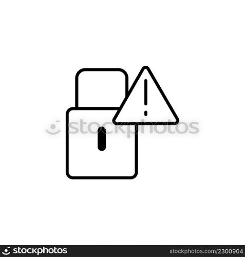 Linear line lock for web design. Protection, safety, password security graphic. Vector illustration. stock image. EPS 10.. Linear line lock for web design. Protection, safety, password security graphic. Vector illustration. stock image. 