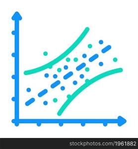 linear regression color icon vector. linear regression sign. isolated symbol illustration. linear regression color icon vector illustration