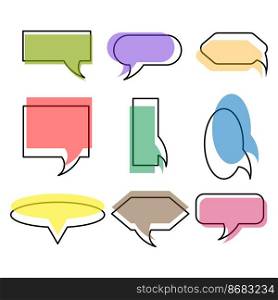 Linear spot messages. Chat message icon. Line drawing. Chat icon set. Dialog frame. Vector illustration. Stock image. EPS 10.. Linear spot messages. Chat message icon. Line drawing. Chat icon set. Dialog frame. Vector illustration. Stock image. 