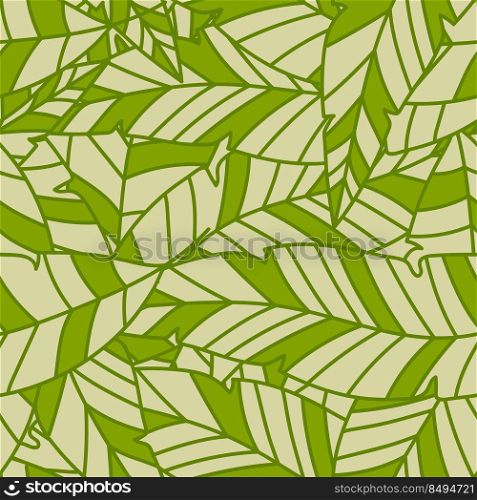 Linear tropical palm leaves seamless pattern. Exotic botanical texture. Jungle leaf seamless wallpaper. Floral background. Design for fabric, surface, textile print, wrapping, cover. Linear tropical palm leaves seamless pattern. Exotic botanical texture.