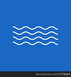 Linear vector isolated waves on blue background. Curved vector lines. Vector sigzag. Logotype sea or ocean. EPS 10. Linear vector isolated waves on blue background. Curved vector lines. Vector sigzag. Logotype sea or ocean.