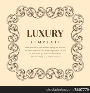 lined design frame, text frames, Vintage Ornate Frame for invitations and greeting cards, Elegant vector