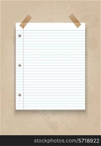 Lined paper on a grunge style background