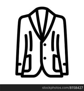 linen jacket outerwear female line icon vector. linen jacket outerwear female sign. isolated contour symbol black illustration. linen jacket outerwear female line icon vector illustration