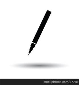 Liner pen icon. White background with shadow design. Vector illustration.