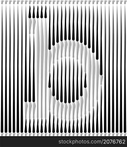 Lines Forming Letter Logo Design - Letter b illustration
