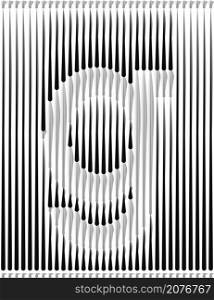 Lines Forming Letter Logo Design - Letter g illustration