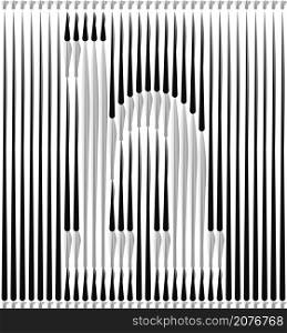 Lines Forming Letter Logo Design - Letter h illustration