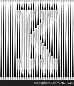 Lines Forming Letter Logo Design - Letter K illustration