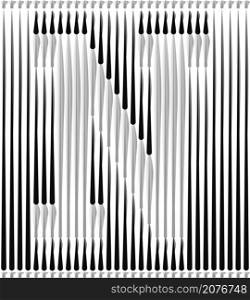 Lines Forming Letter Logo Design - Letter N illustration