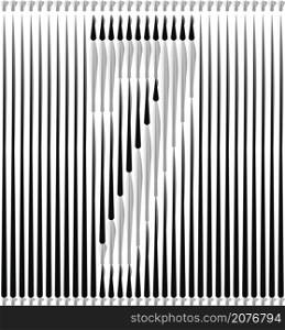 Lines Forming Number Logo Design - Number 7 illustration