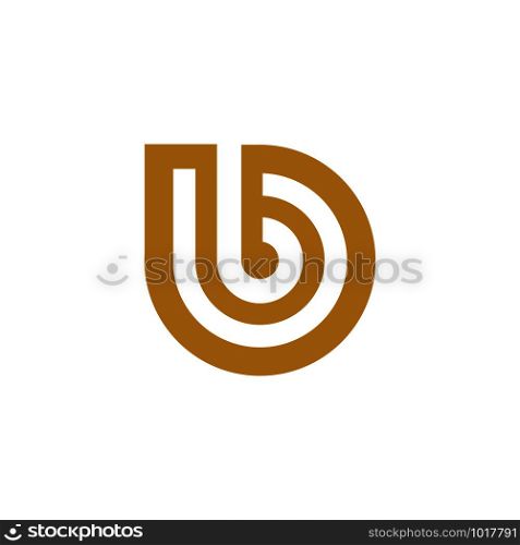 lines that make up the letter b logo template