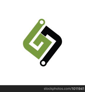 lines that make up the letter G logo design template vector