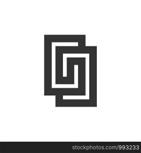 lines that make up the letter G logo design template vector