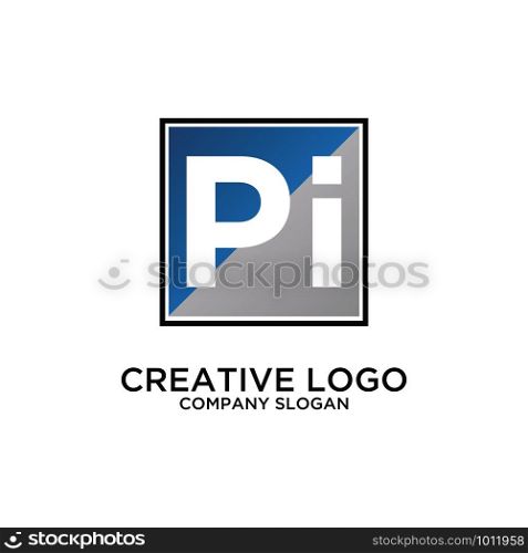lines that make up the letter P logo template