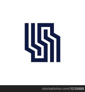 lines that make up the letter S logo template