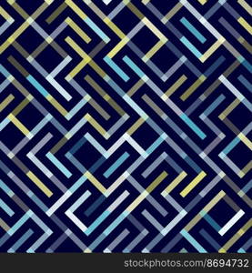 Lines Vector seamless pattern. Geometric striped ornament. Monochrome linear background