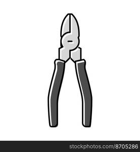 linesman pliers color icon vector. linesman pliers sign. isolated symbol illustration. linesman pliers color icon vector illustration