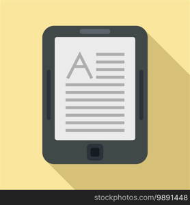 Linguist tablet icon. Flat illustration of linguist tablet vector icon for web design. Linguist tablet icon, flat style