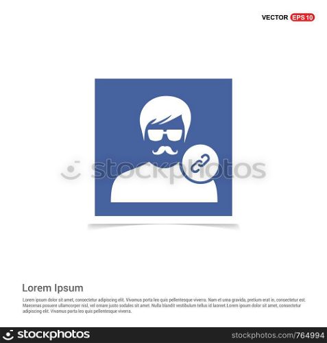 link attach user icon . - Blue photo Frame