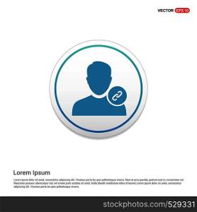 link attach user icon . Hexa White Background icon template - Free vector icon