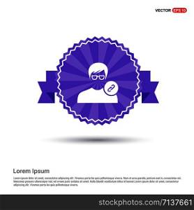link attach user icon . - Purple Ribbon banner