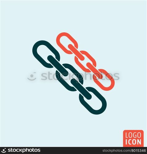 Link icon. Link logo. Linksymbol. Link chain icon isolated, minimal design. Vector illustration