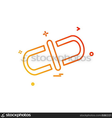 Linked icon design vector