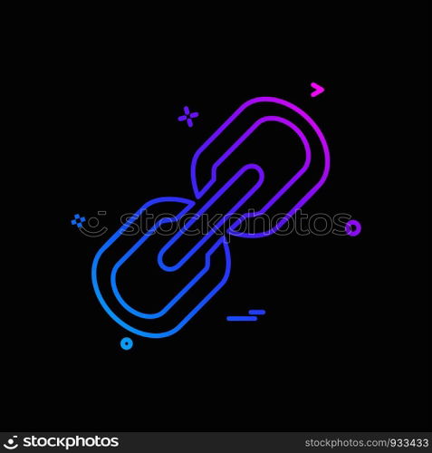 Linked icon design vector