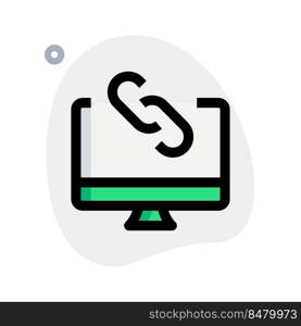 linking website on a desktop computer layout