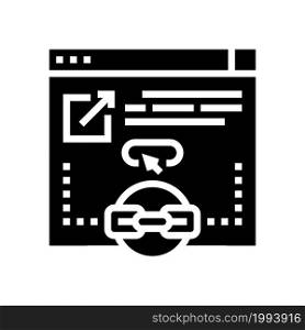 links from authority site glyph icon vector. links from authority site sign. isolated contour symbol black illustration. links from authority site glyph icon vector illustration