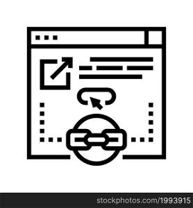 links from authority site line icon vector. links from authority site sign. isolated contour symbol black illustration. links from authority site line icon vector illustration