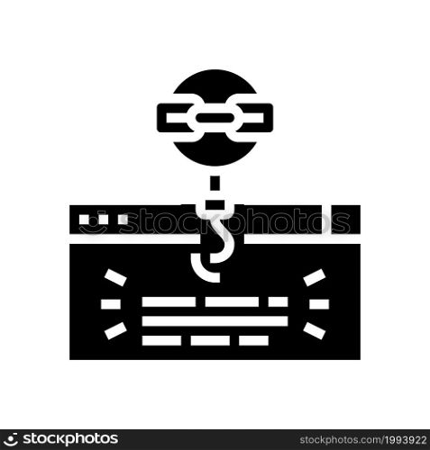 links with proper anchor text glyph icon vector. links with proper anchor text sign. isolated contour symbol black illustration. links with proper anchor text glyph icon vector illustration