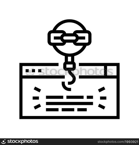 links with proper anchor text line icon vector. links with proper anchor text sign. isolated contour symbol black illustration. links with proper anchor text line icon vector illustration