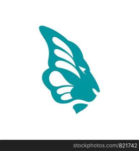lion and butterfly logo template