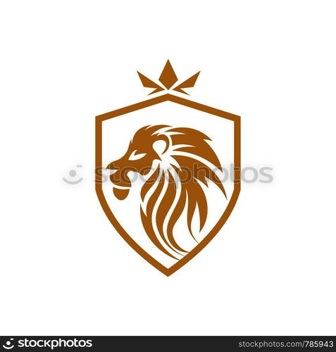 lion and sheild logo template