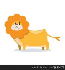 lion cartoon character vector illustration
